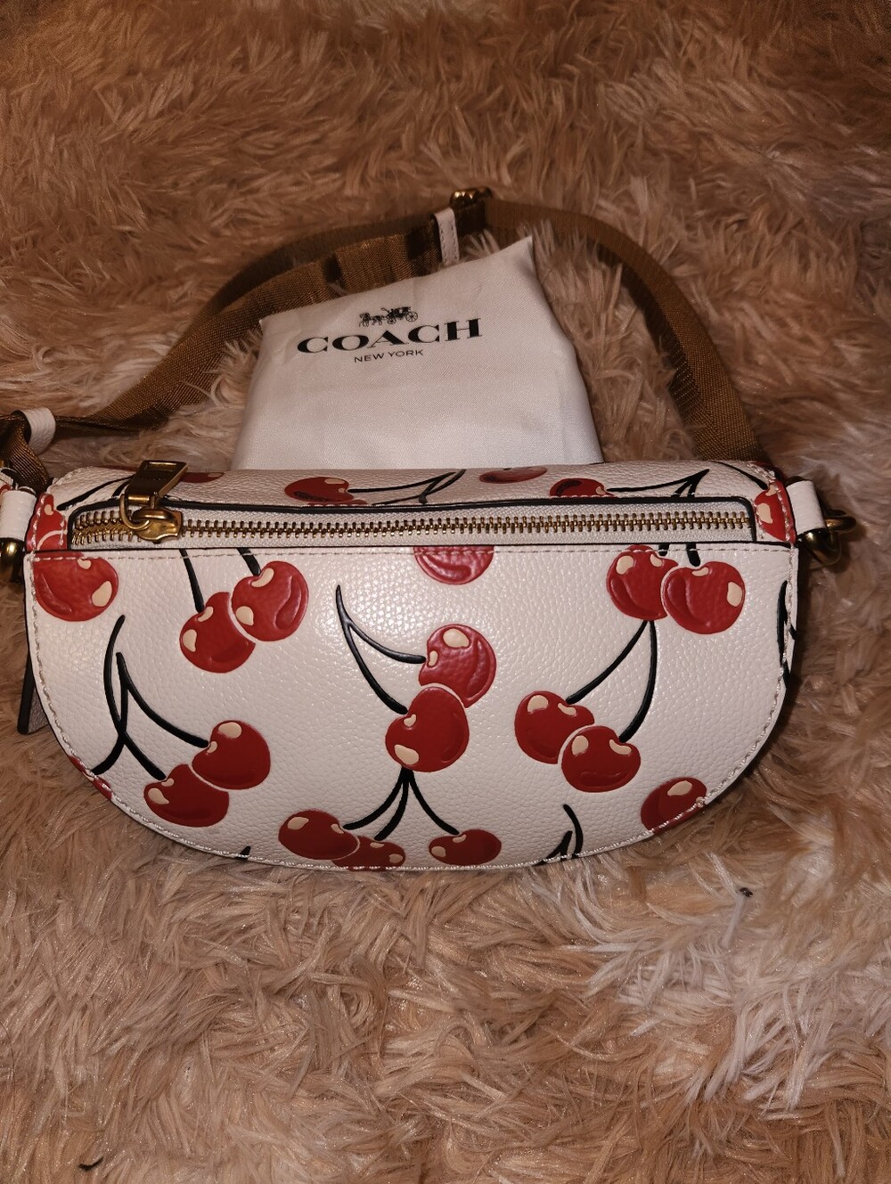 Coach☆ Leather Cherry Print Crossbody/ Belt Bag - Picture 6 of 11
